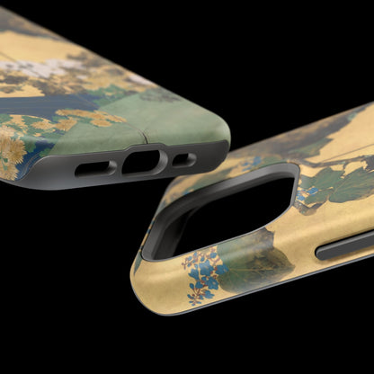 Japanese Gold Leaf Floral Art - MagSafe iPhone Case, Elegant & Protective - BOGO Cases