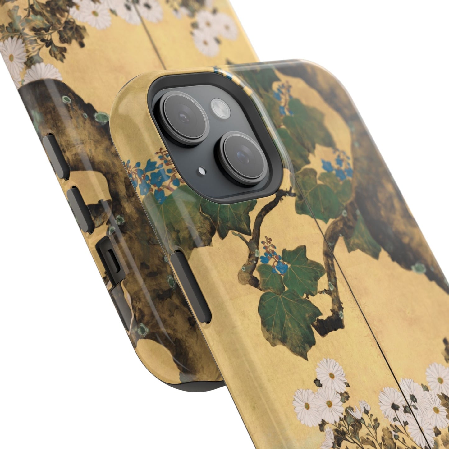 Japanese Gold Leaf Floral Art - MagSafe iPhone Case, Elegant & Protective - BOGO Cases