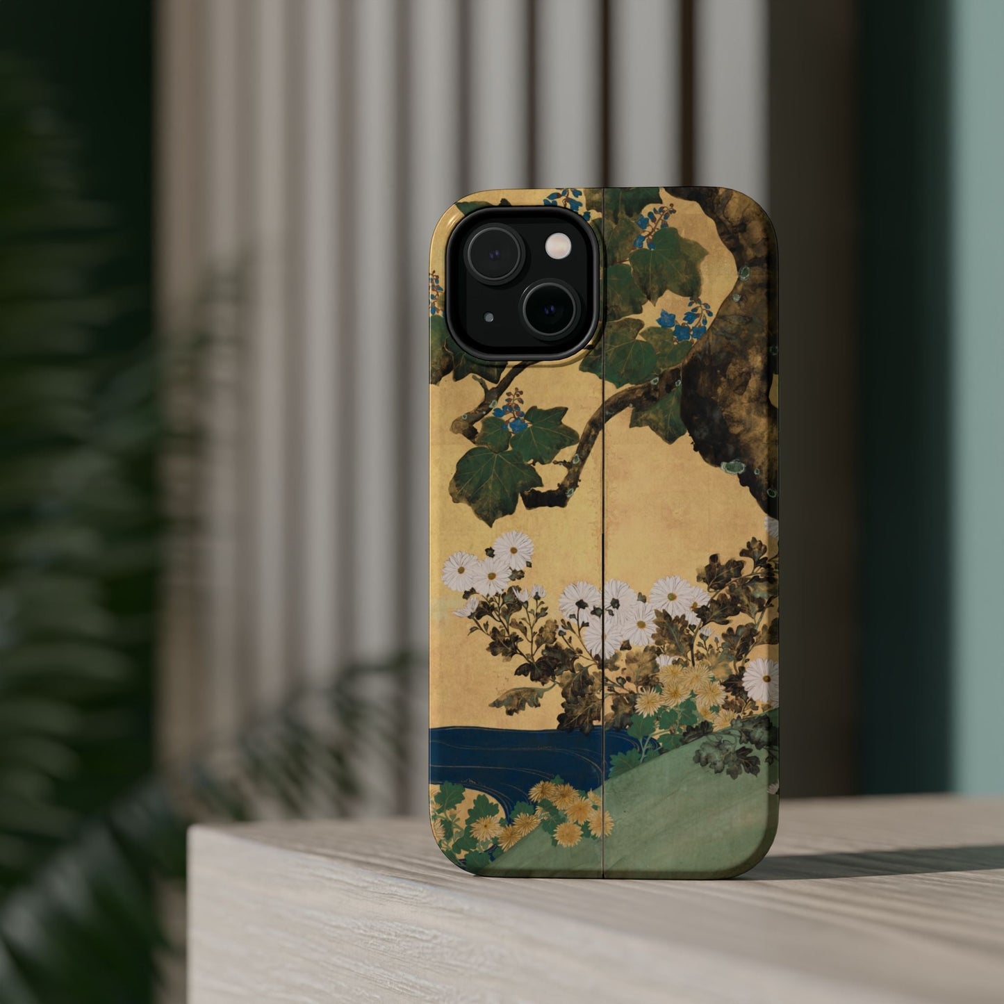 Japanese Gold Leaf Floral Art - MagSafe iPhone Case, Elegant & Protective - BOGO Cases