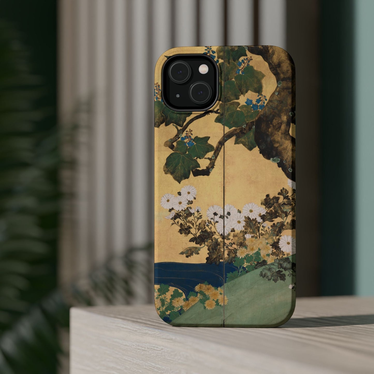 Japanese Gold Leaf Floral Art - MagSafe iPhone Case, Elegant & Protective - BOGO Cases