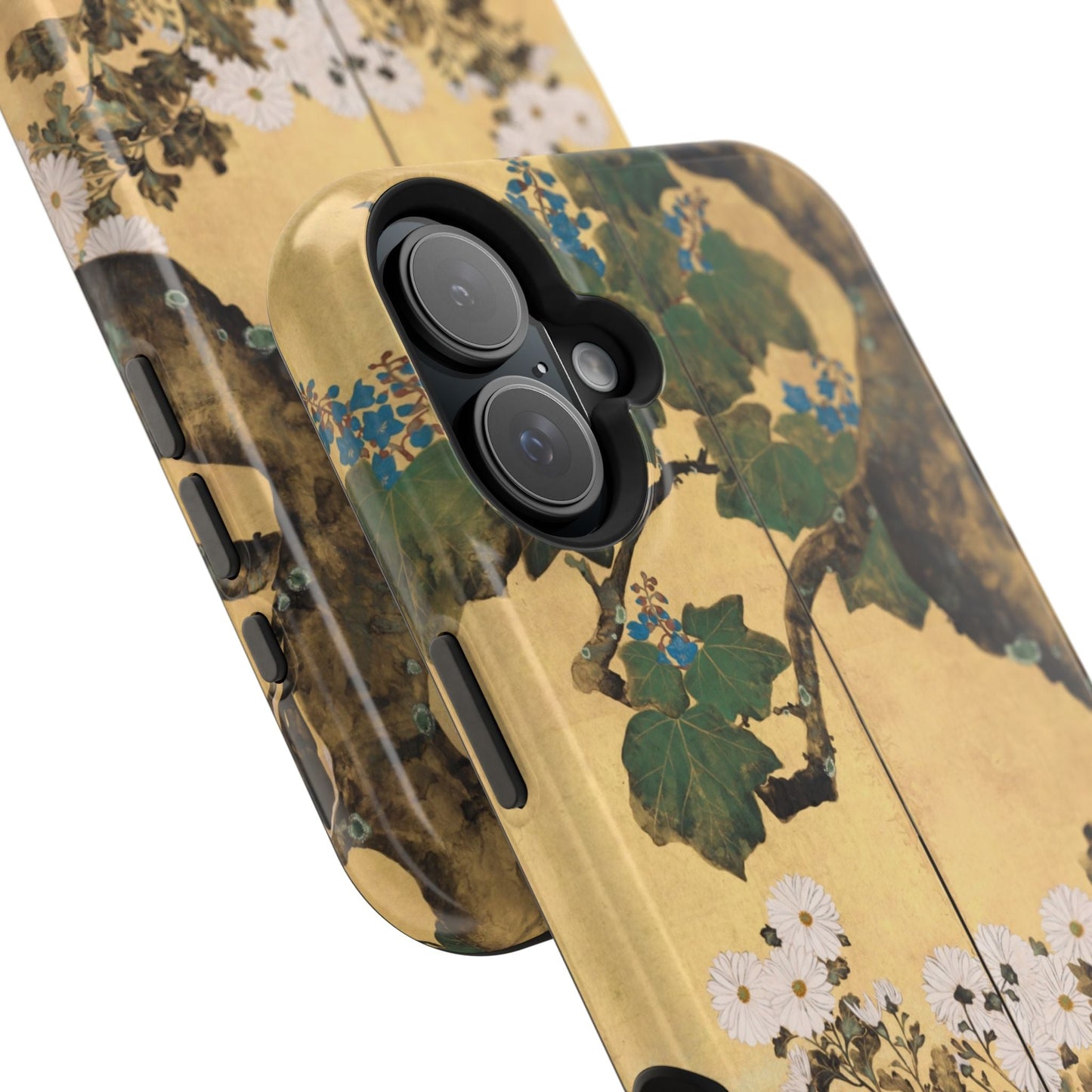 Japanese Gold Leaf Floral Art - MagSafe iPhone Case, Elegant & Protective - BOGO Cases