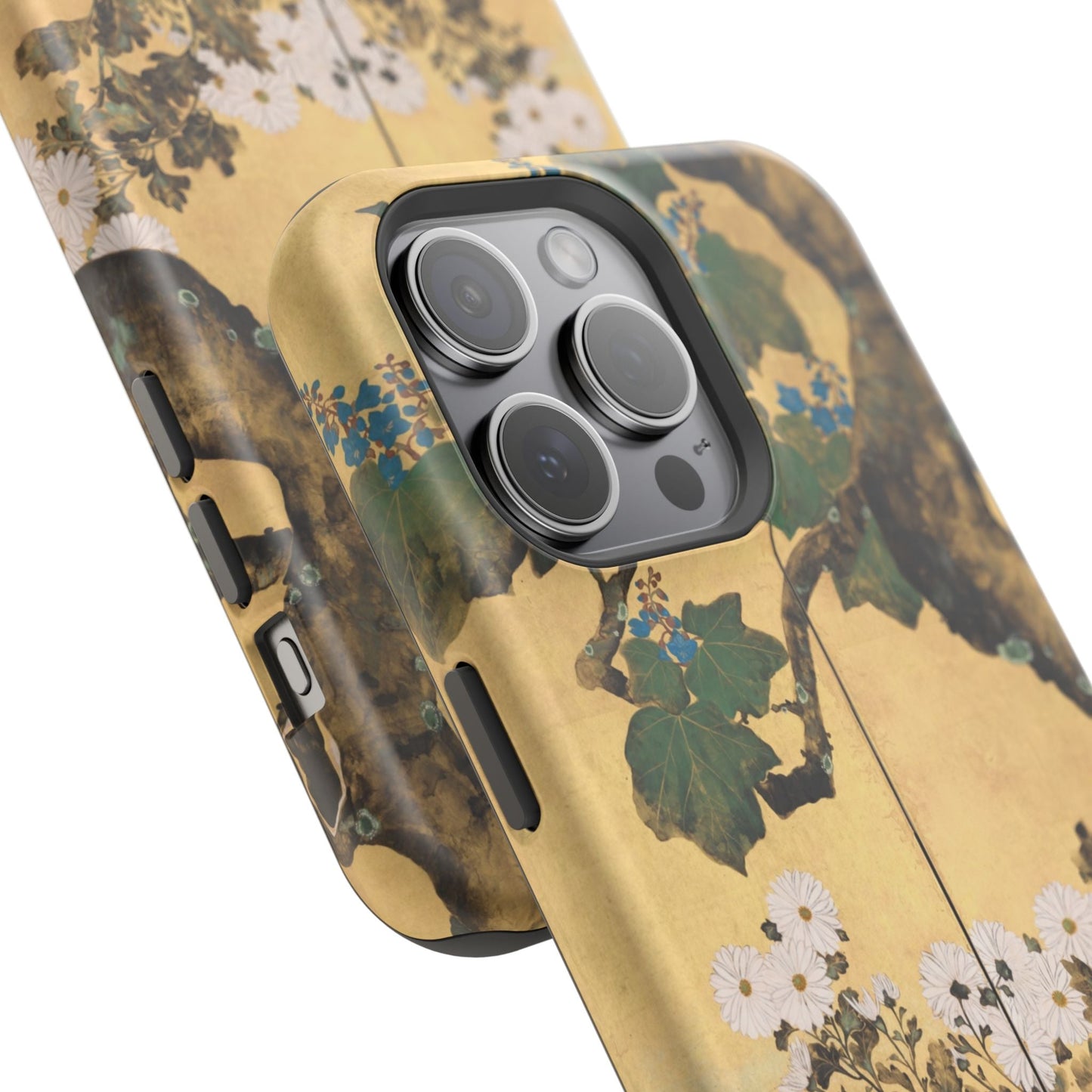 Japanese Gold Leaf Floral Art - MagSafe iPhone Case, Elegant & Protective - BOGO Cases