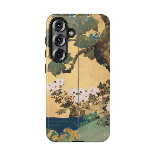 Japanese Gold Leaf Floral Art - Samsung Galaxy Case, Elegant & Protective - BOGO Cases