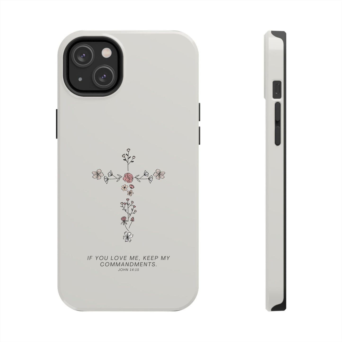 John 14:15 Floral Cross - iPhone Series Case - BOGO Cases