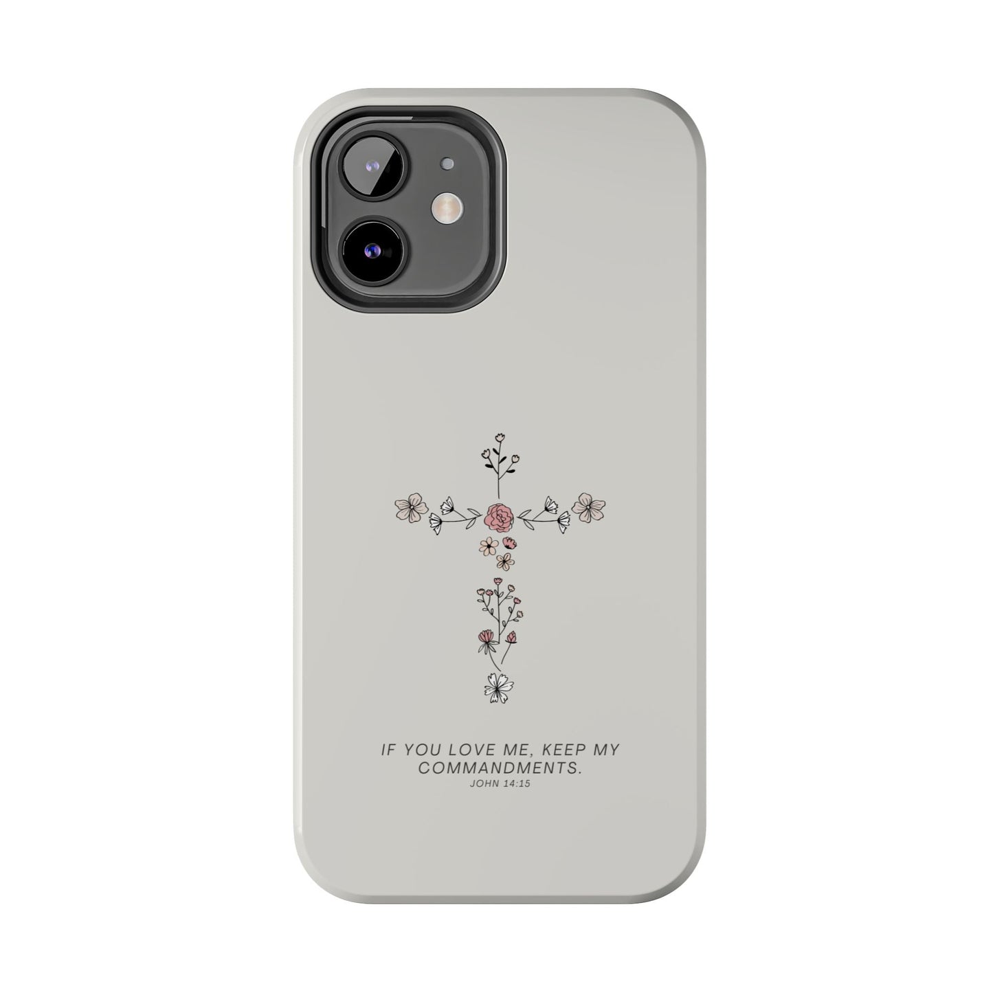 John 14:15 Floral Cross - iPhone Series Case - BOGO Cases