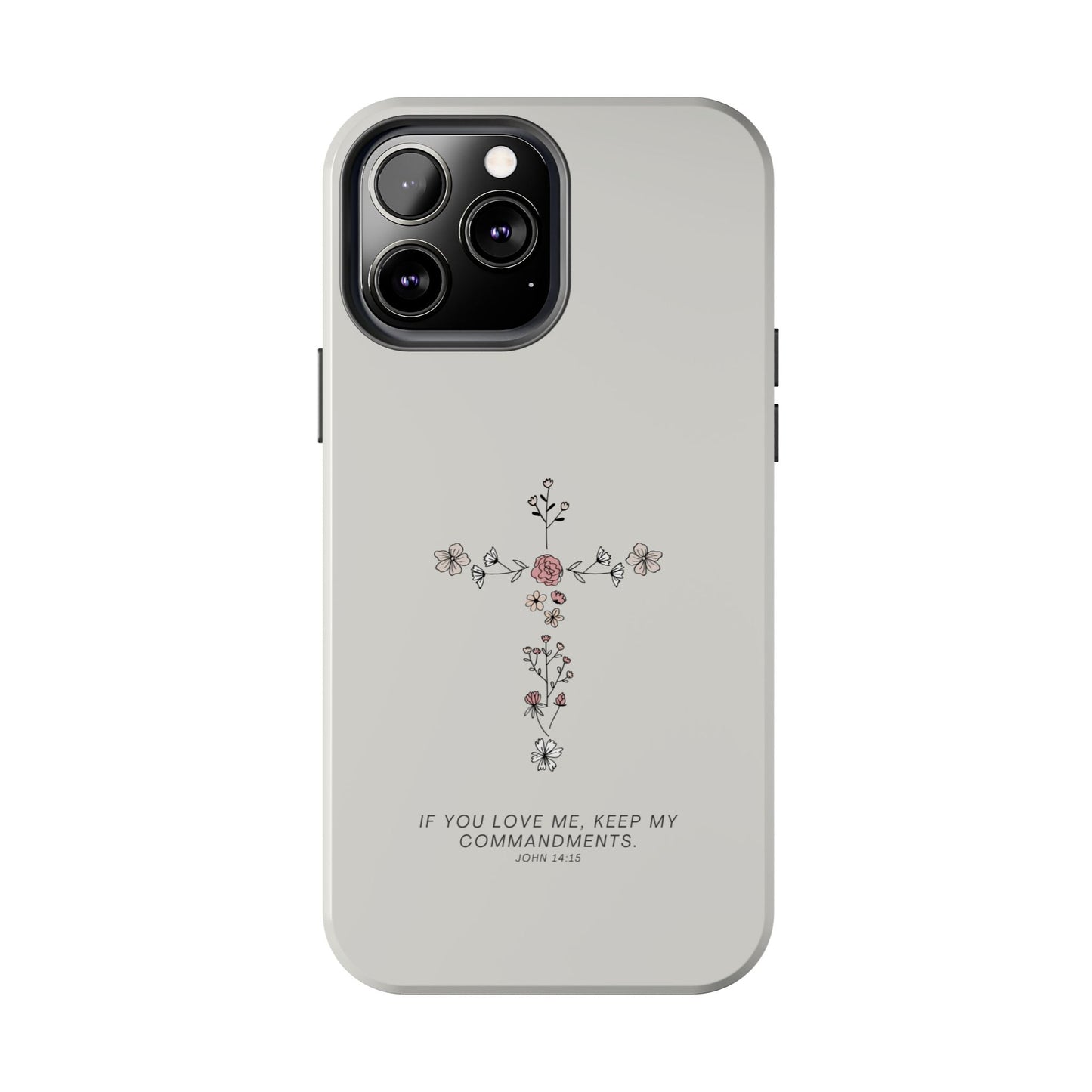 John 14:15 Floral Cross - iPhone Series Case - BOGO Cases