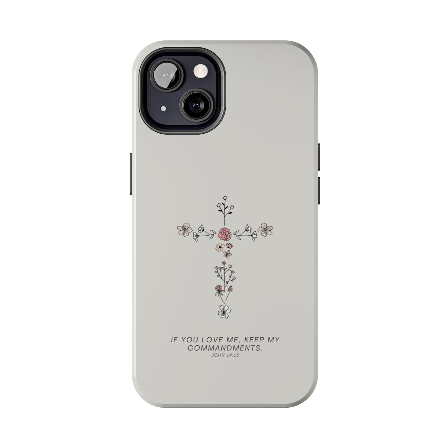John 14:15 Floral Cross - iPhone Series Case - BOGO Cases