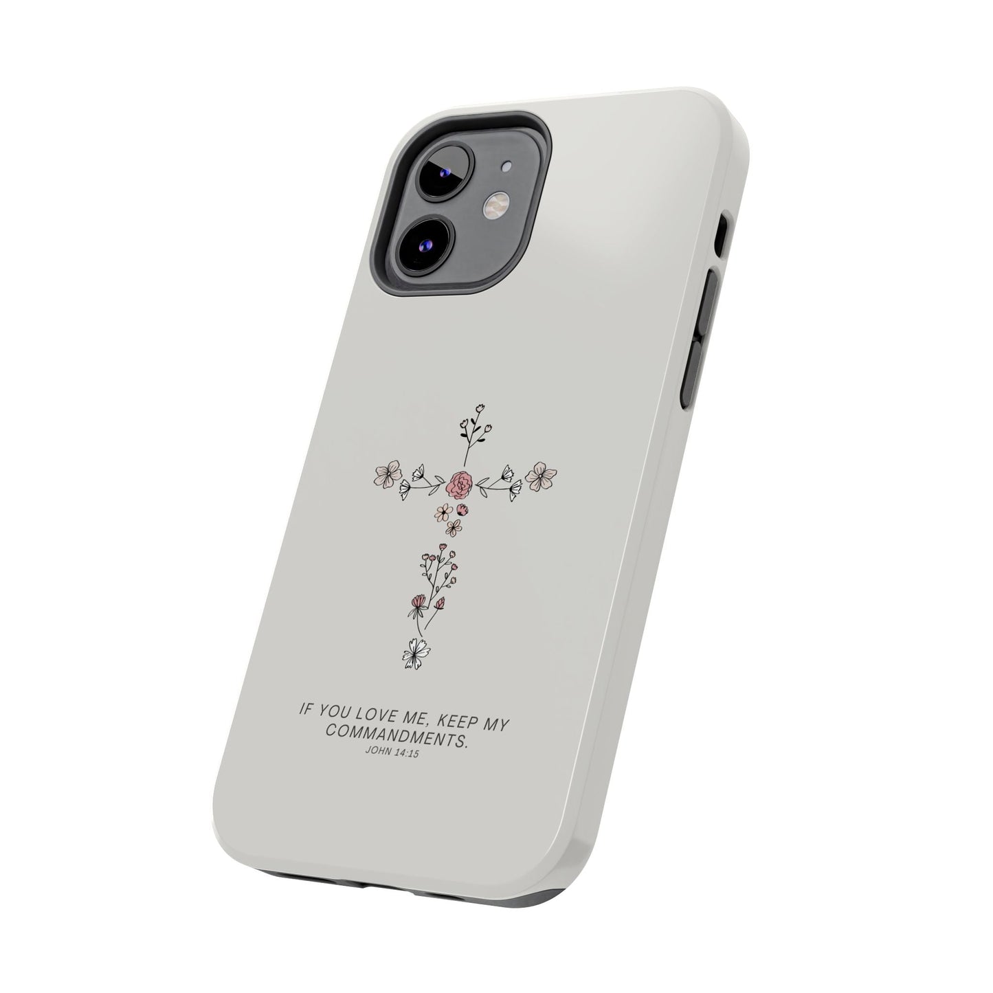 John 14:15 Floral Cross - iPhone Series Case - BOGO Cases