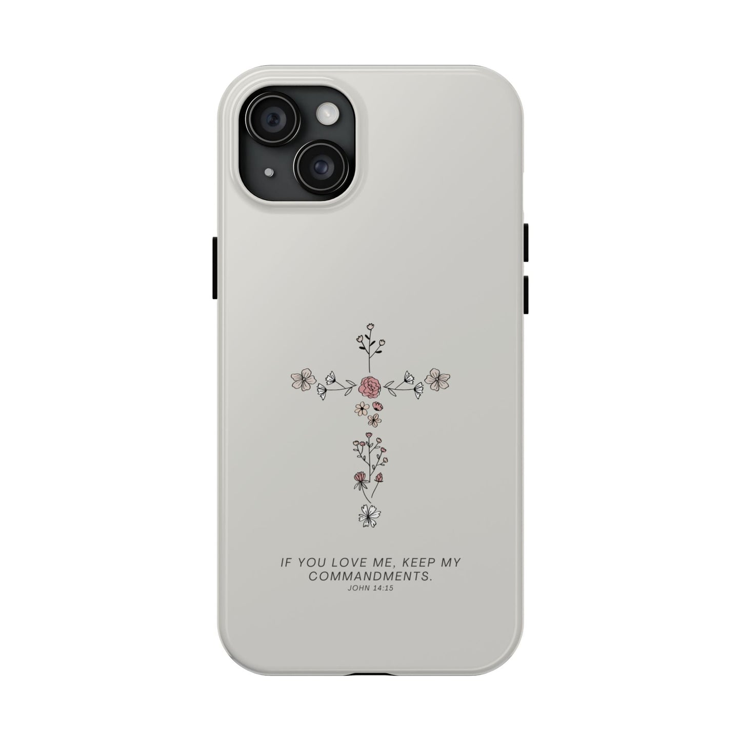 John 14:15 Floral Cross - iPhone Series Case - BOGO Cases