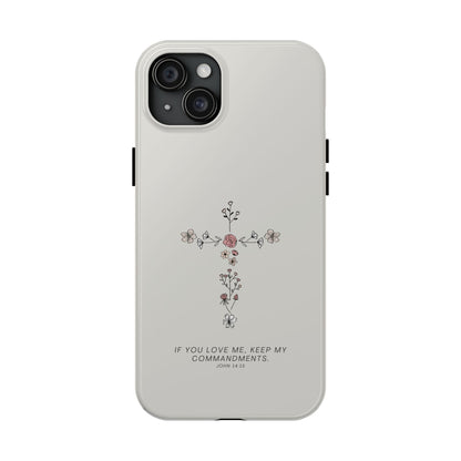 John 14:15 Floral Cross - iPhone Series Case - BOGO Cases