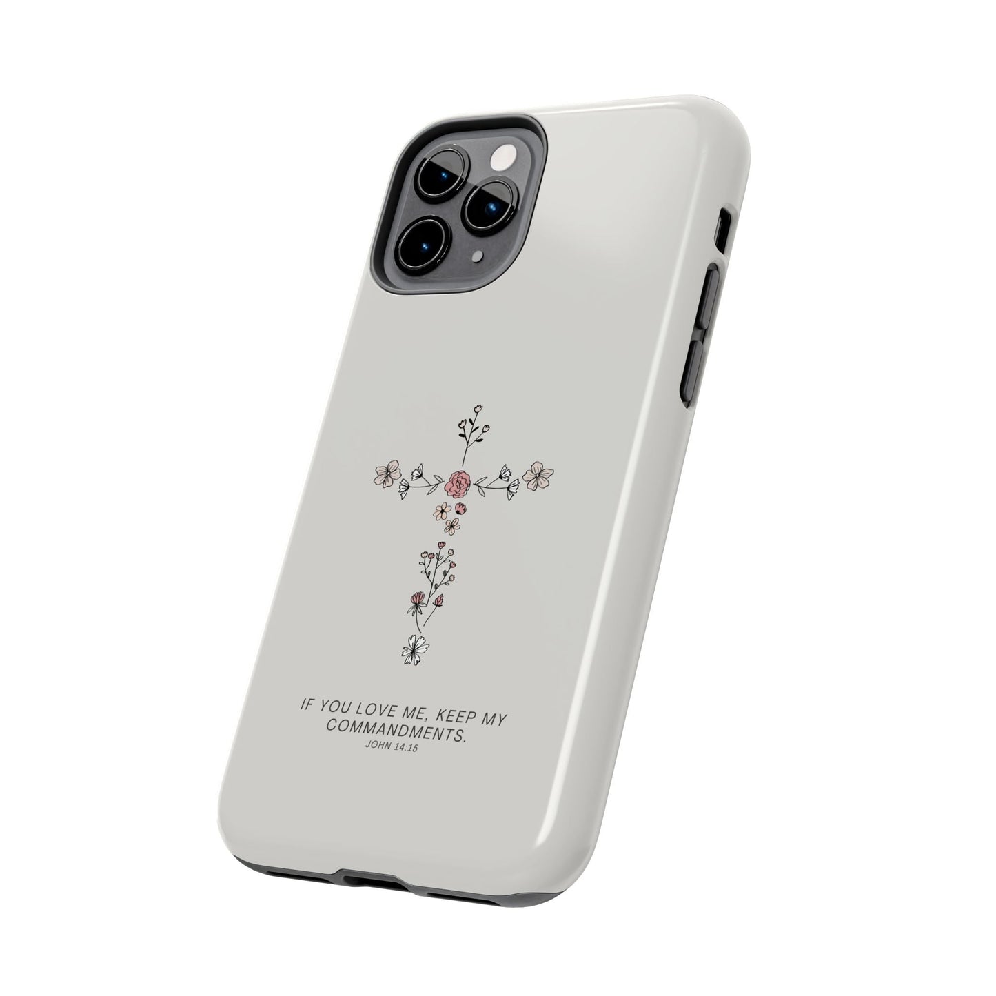John 14:15 Floral Cross - iPhone Series Case - BOGO Cases