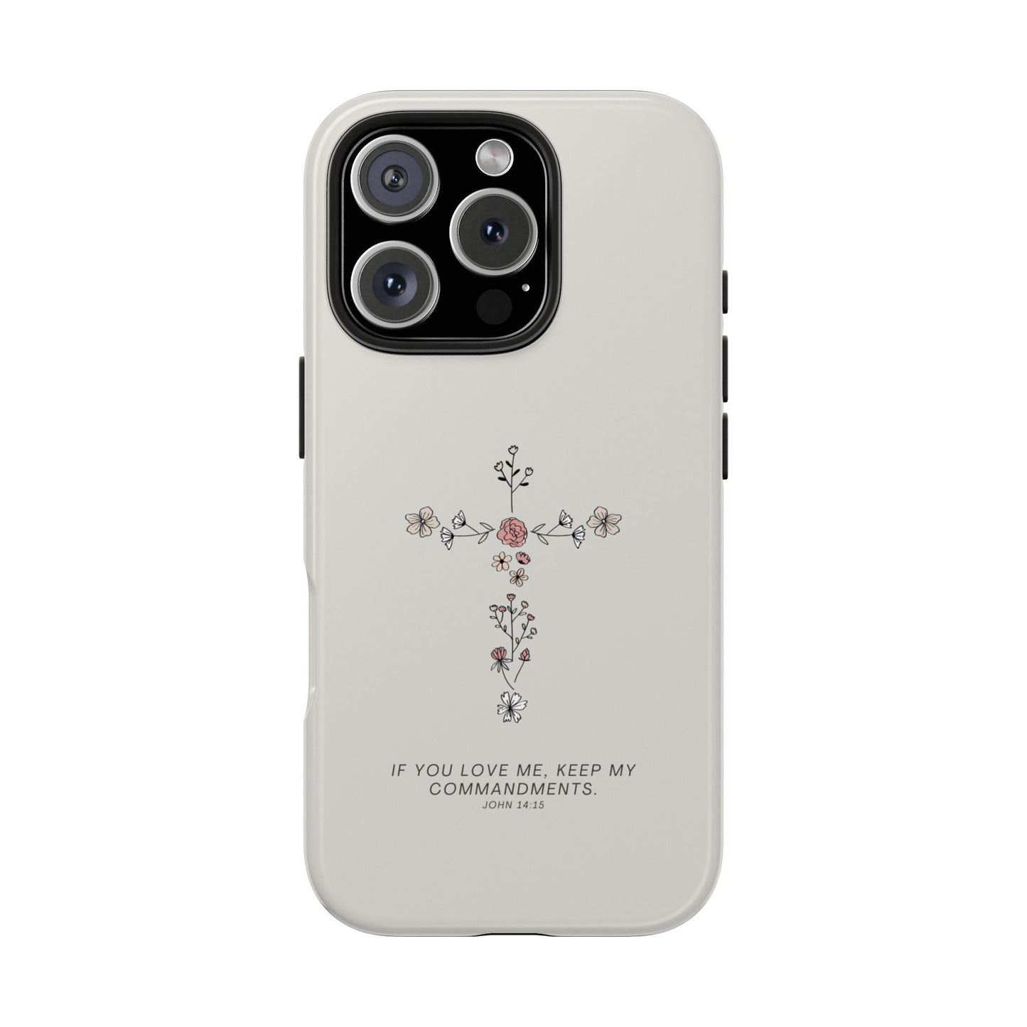 John 14:15 Floral Cross - iPhone Series Case - BOGO Cases