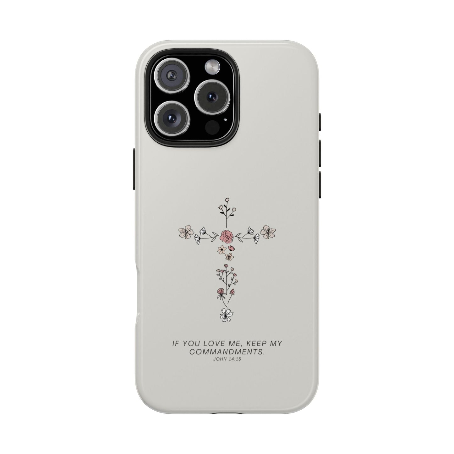 John 14:15 Floral Cross - iPhone Series Case - BOGO Cases