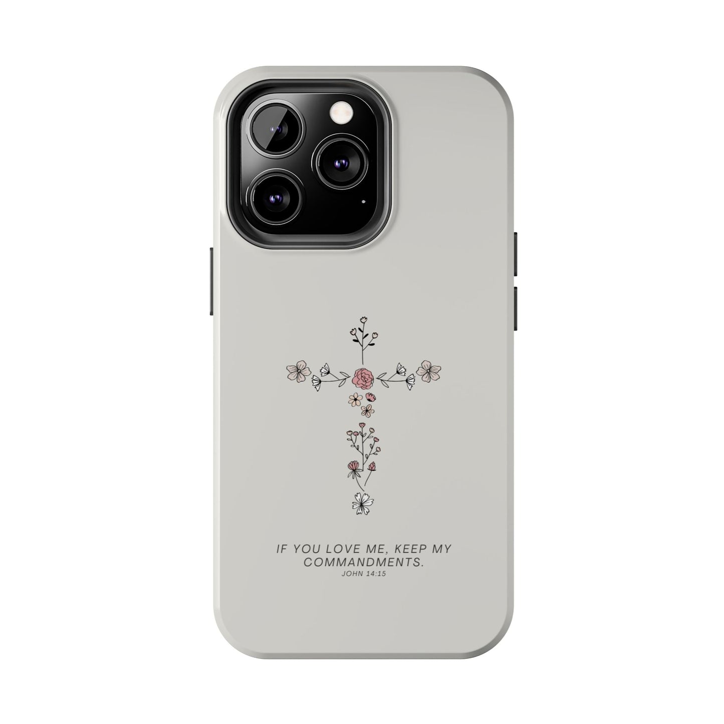 John 14:15 Floral Cross - iPhone Series Case - BOGO Cases