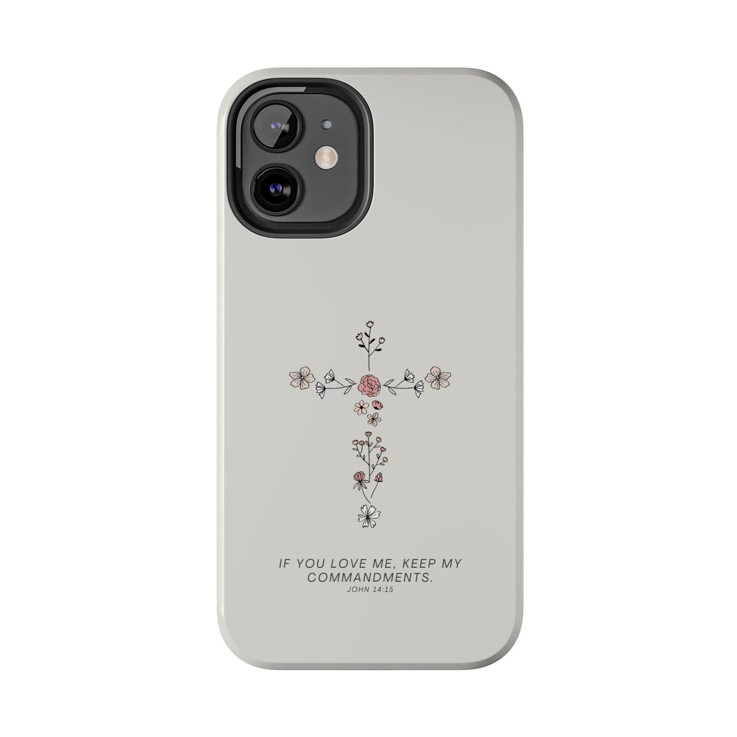 John 14:15 Floral Cross - iPhone Series Case - BOGO Cases