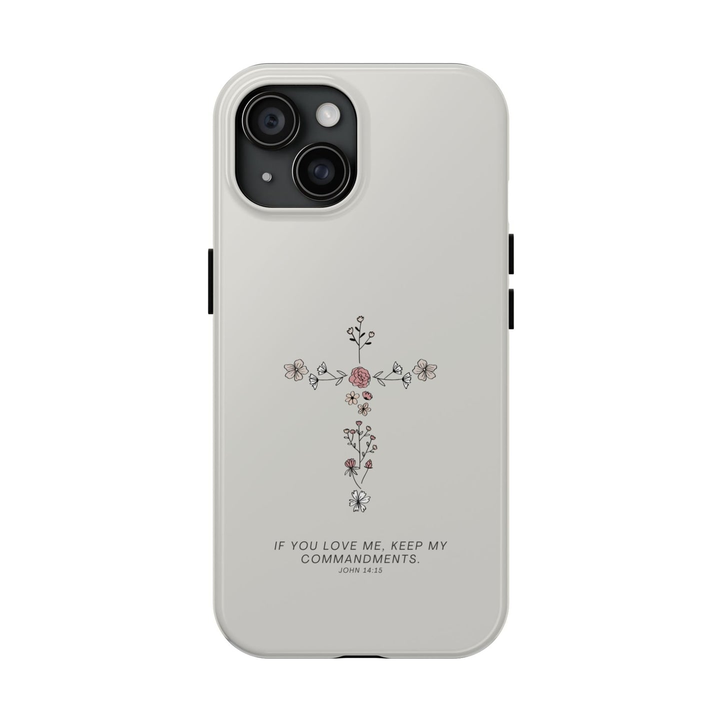 John 14:15 Floral Cross - iPhone Series Case - BOGO Cases