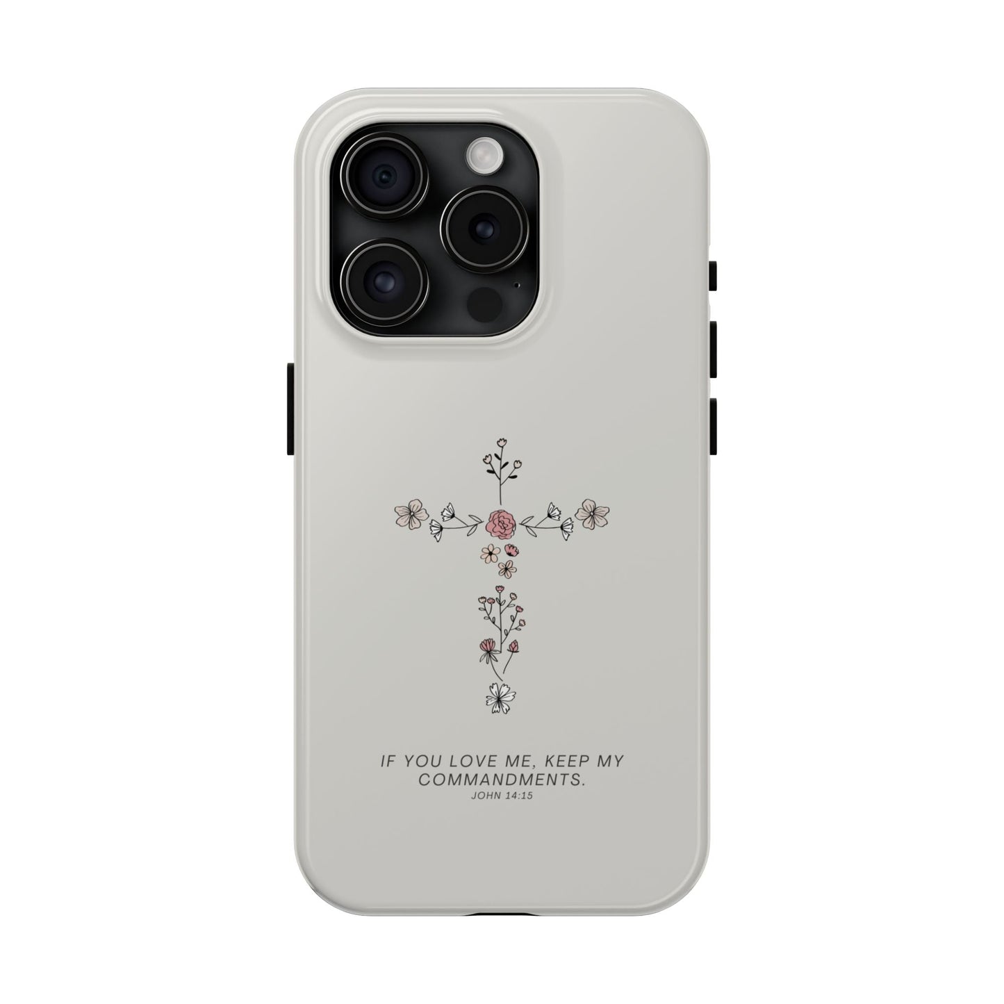 John 14:15 Floral Cross - iPhone Series Case - BOGO Cases
