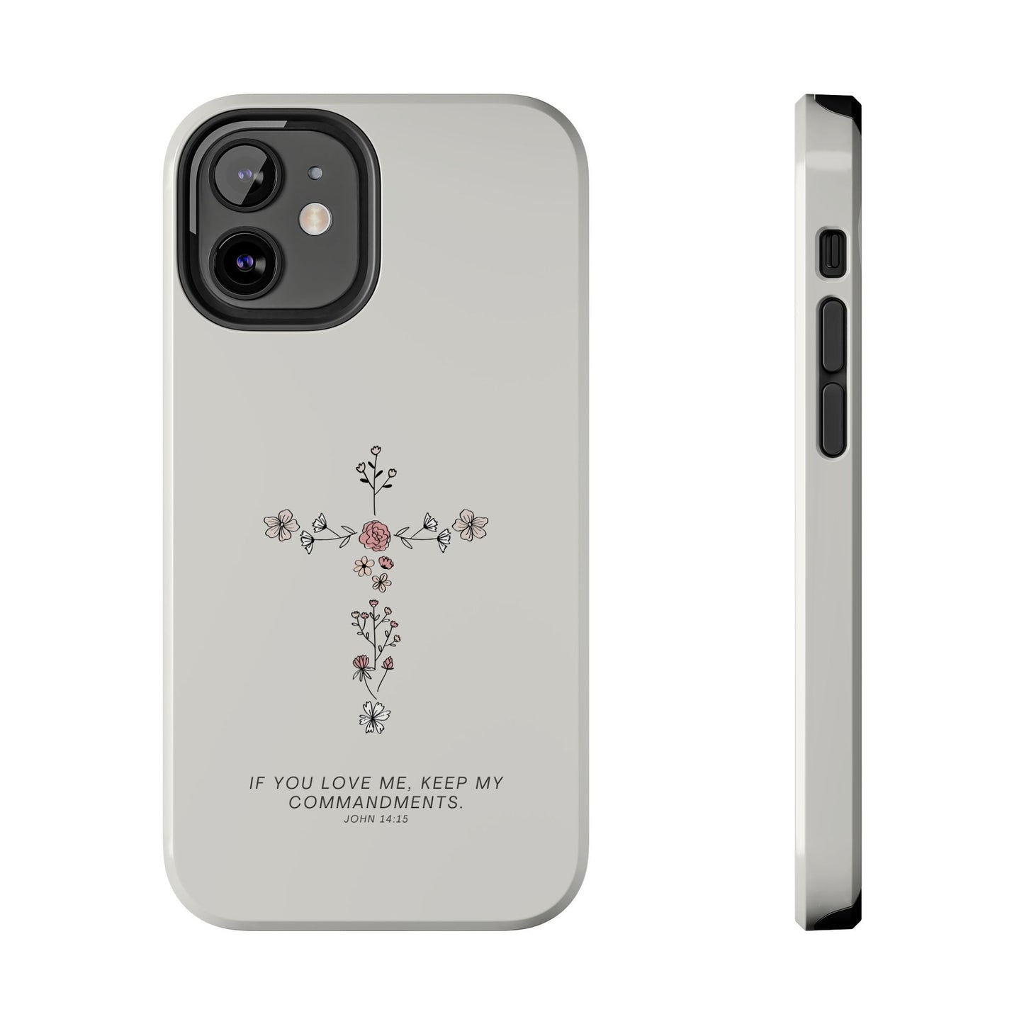 John 14:15 Floral Cross - iPhone Series Case - BOGO Cases