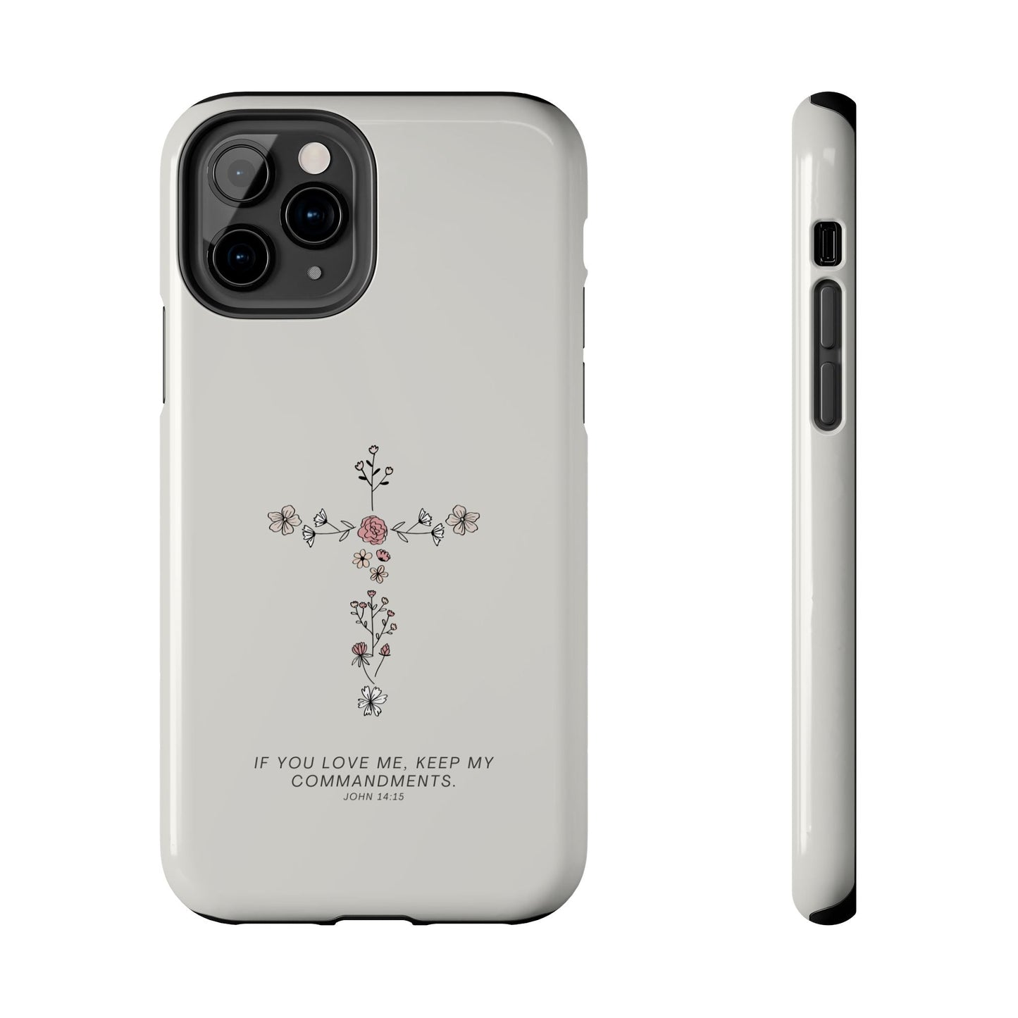 John 14:15 Floral Cross - iPhone Series Case - BOGO Cases