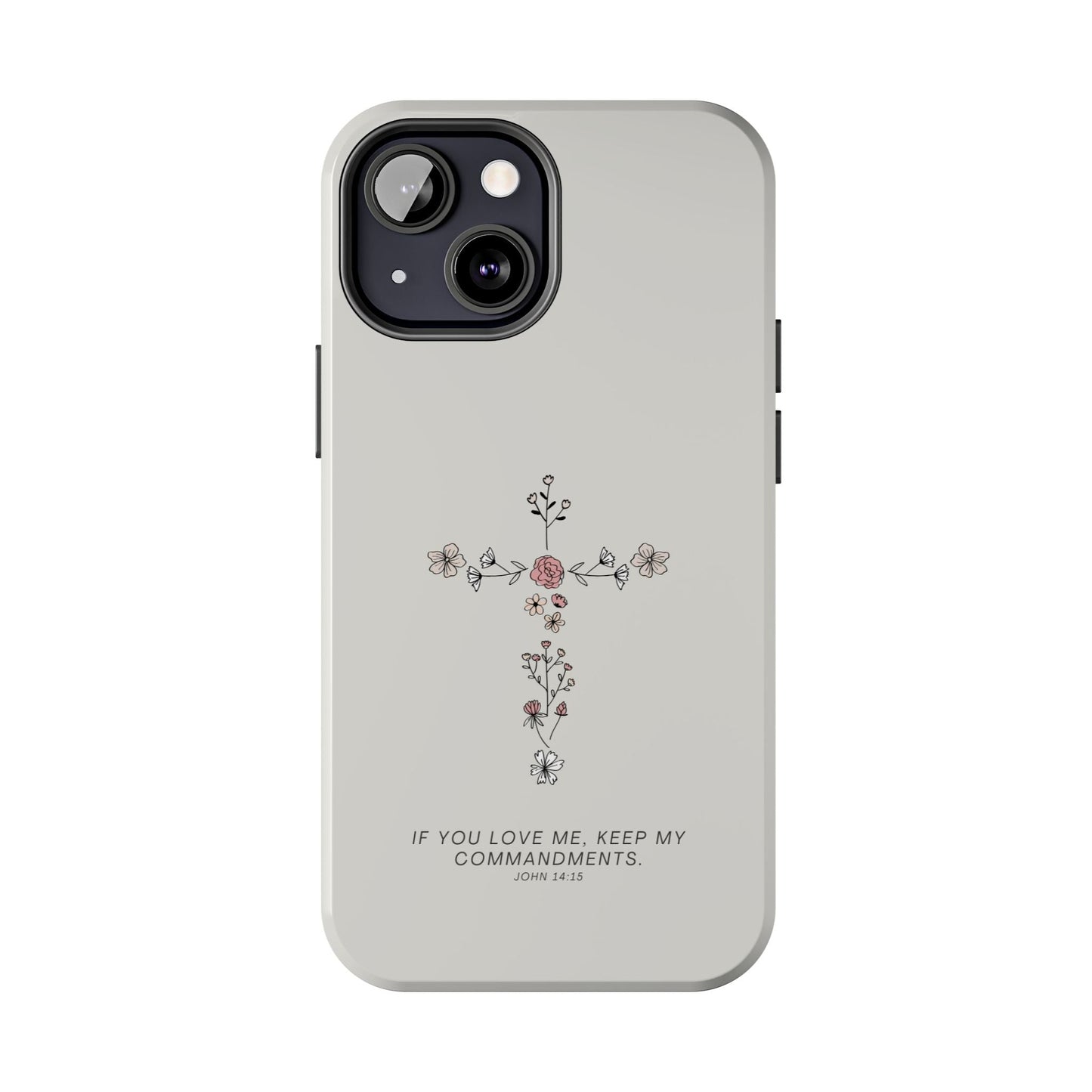 John 14:15 Floral Cross - iPhone Series Case - BOGO Cases