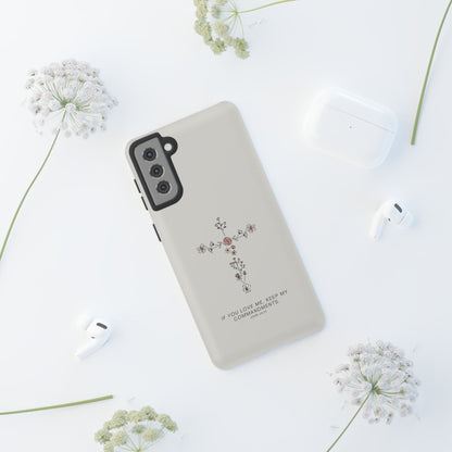 John 14:15 Floral Cross - Samsung Galaxy Case - BOGO Cases