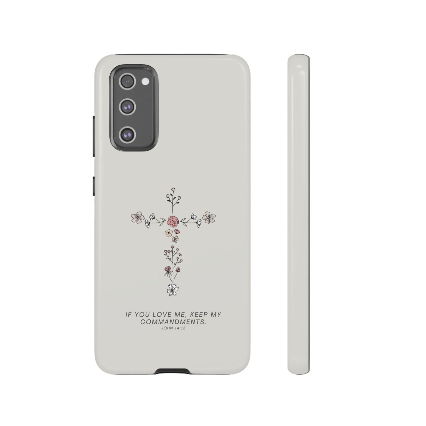 John 14:15 Floral Cross - Samsung Galaxy Case - BOGO Cases