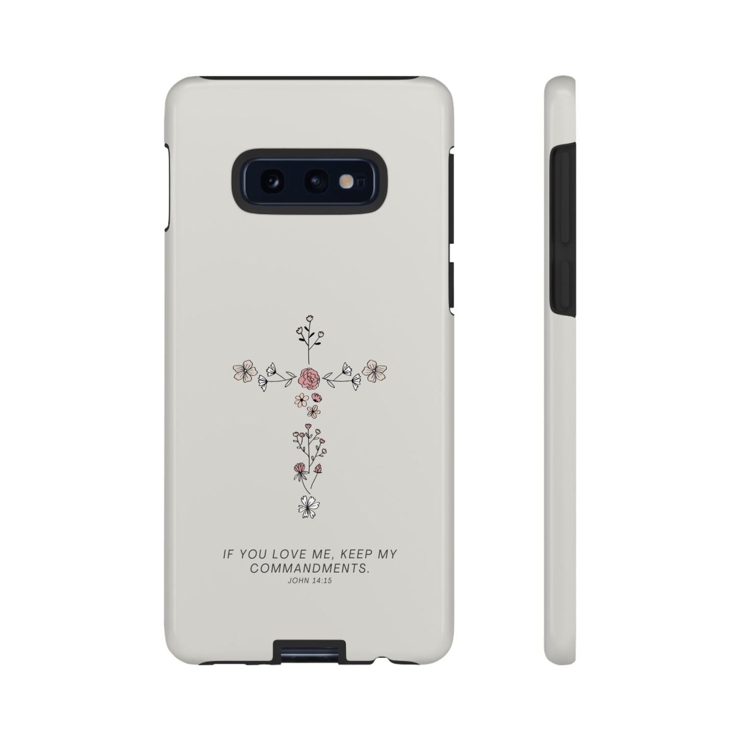 John 14:15 Floral Cross - Samsung Galaxy Case - BOGO Cases