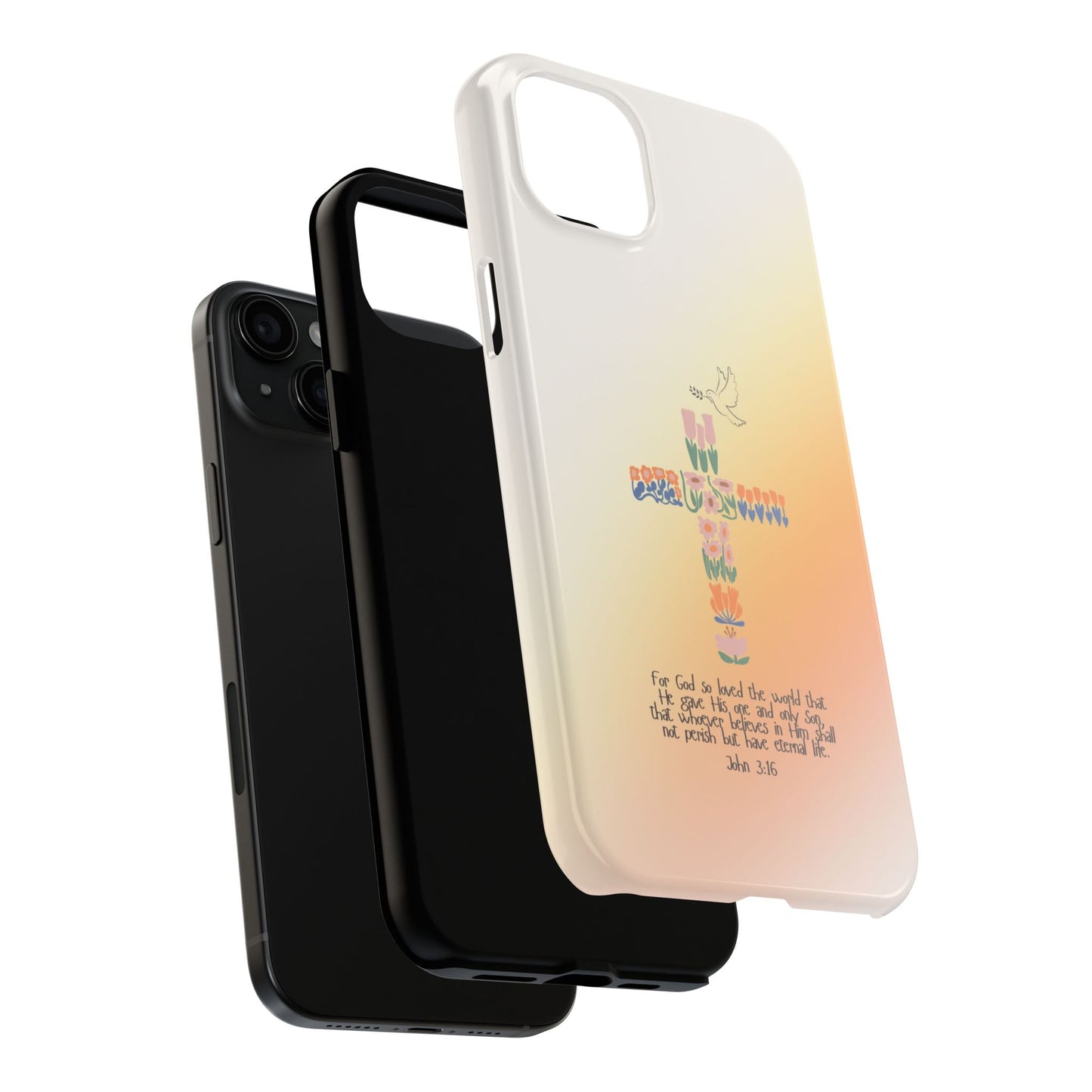 John 3:16 Floral Cross - iPhone Series Case - BOGO Cases