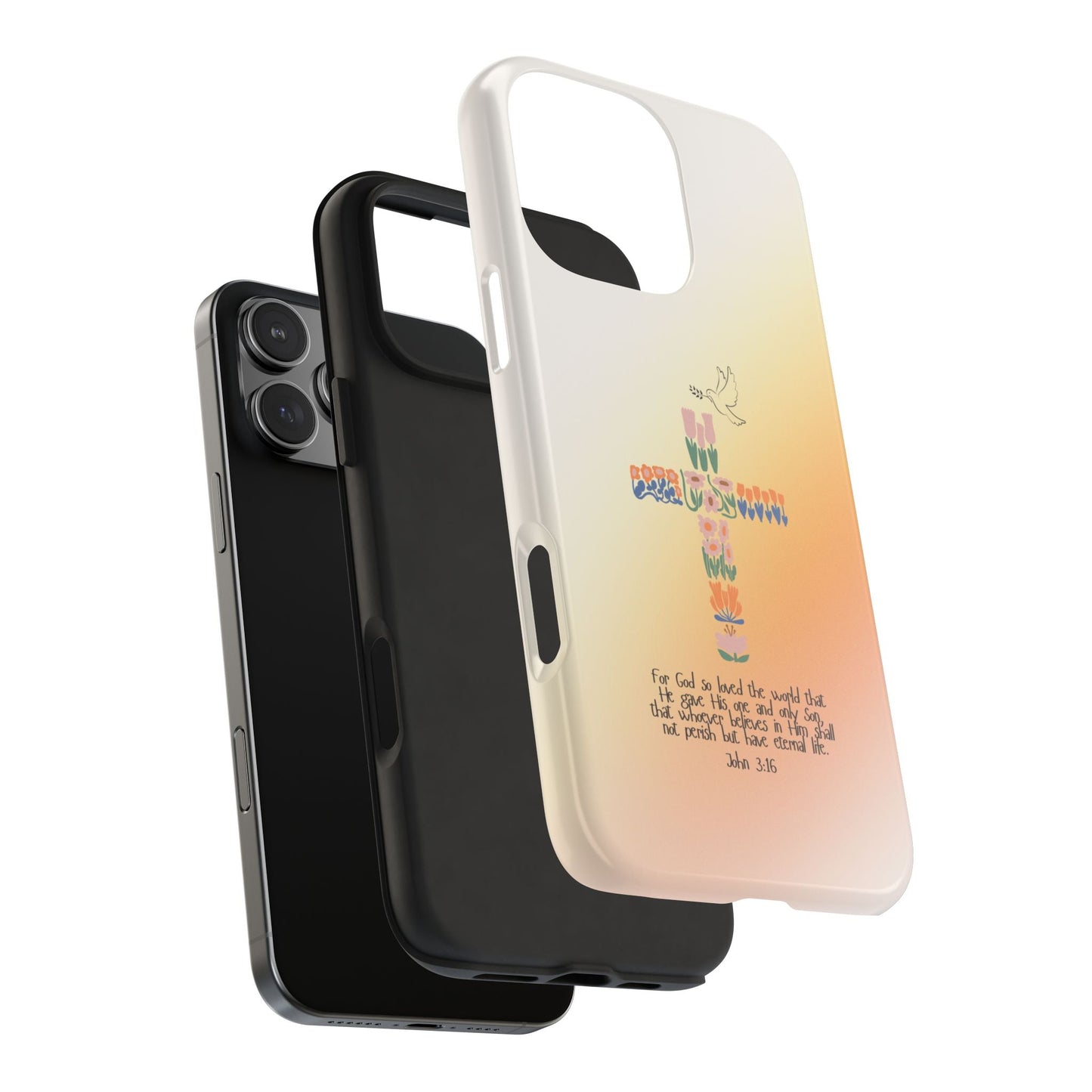 John 3:16 Floral Cross - iPhone Series Case - BOGO Cases