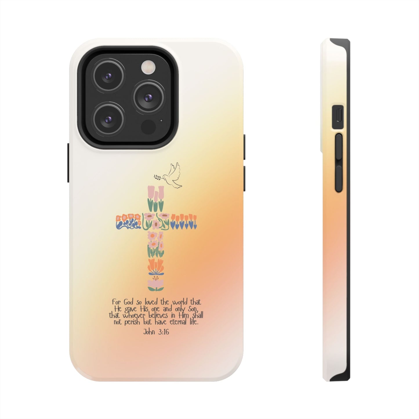 John 3:16 Floral Cross - iPhone Series Case - BOGO Cases