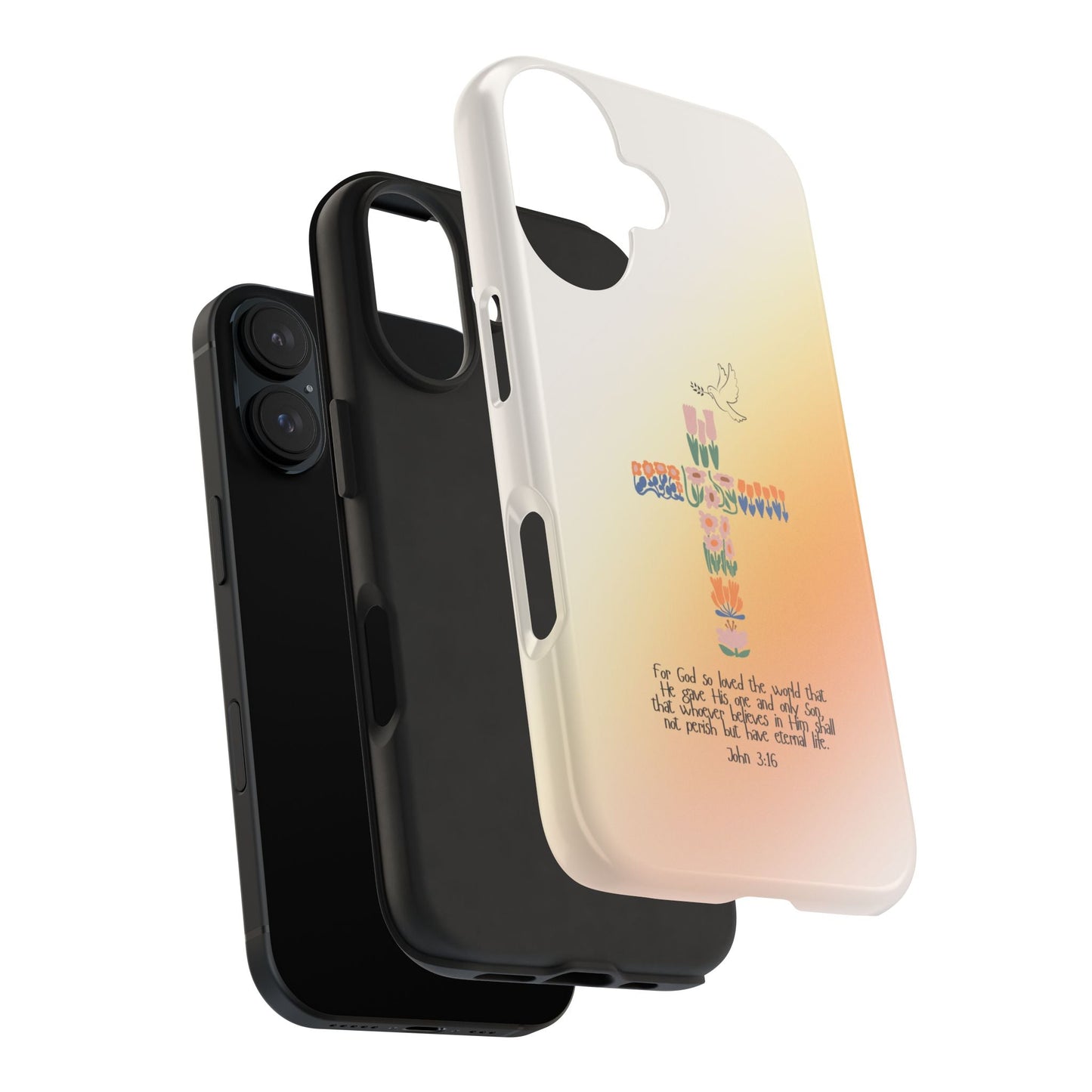 John 3:16 Floral Cross - iPhone Series Case - BOGO Cases