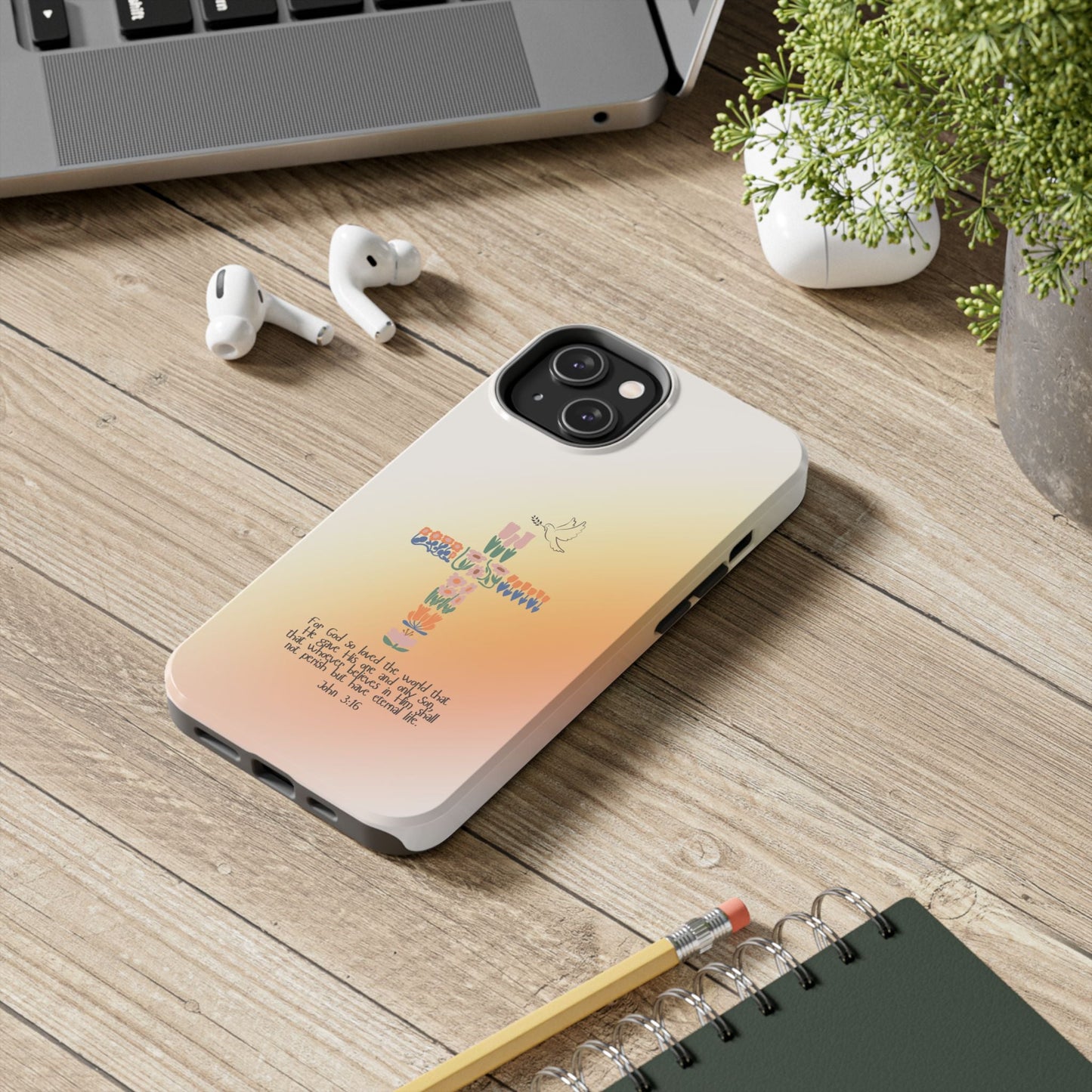 John 3:16 Floral Cross - iPhone Series Case - BOGO Cases