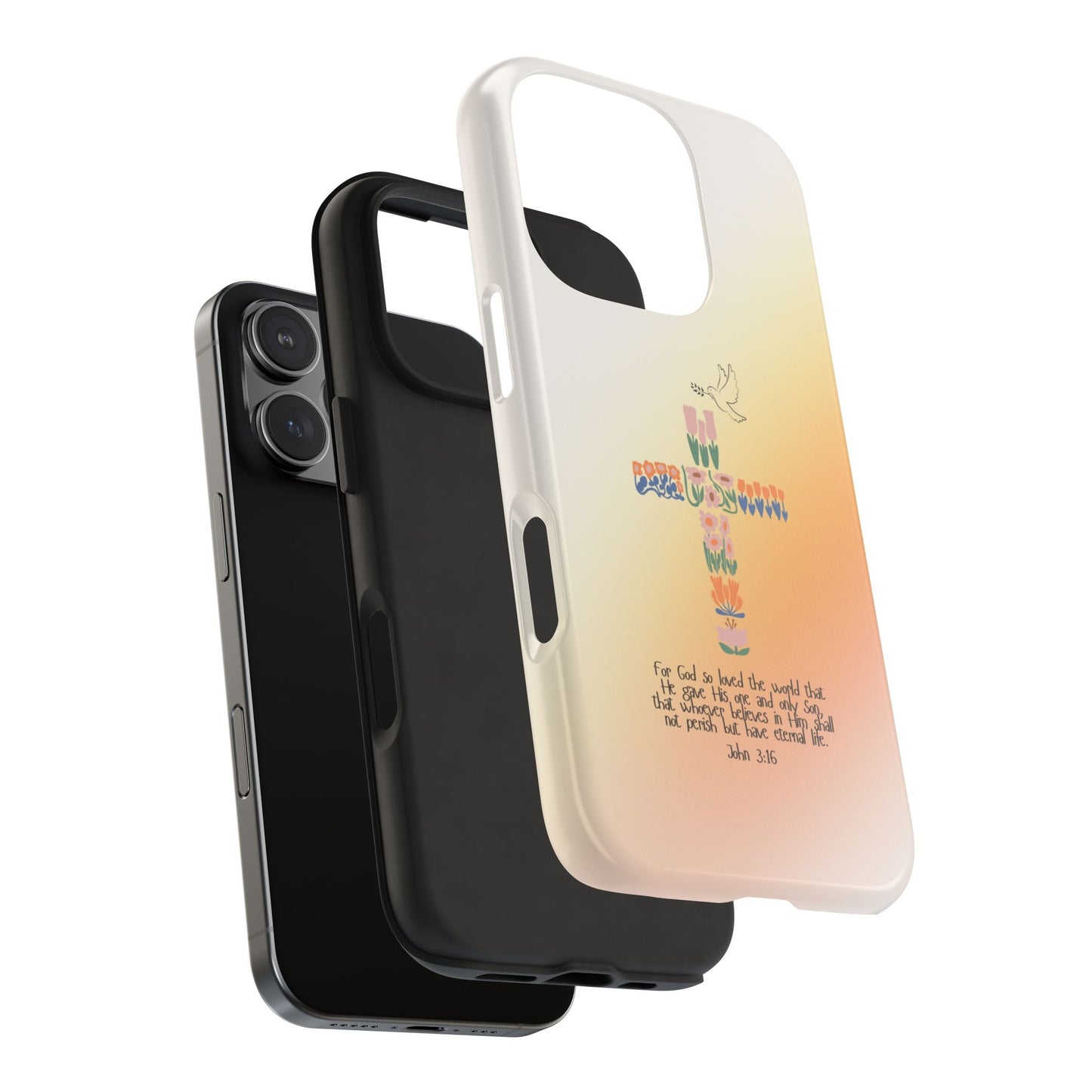 John 3:16 Floral Cross - iPhone Series Case - BOGO Cases