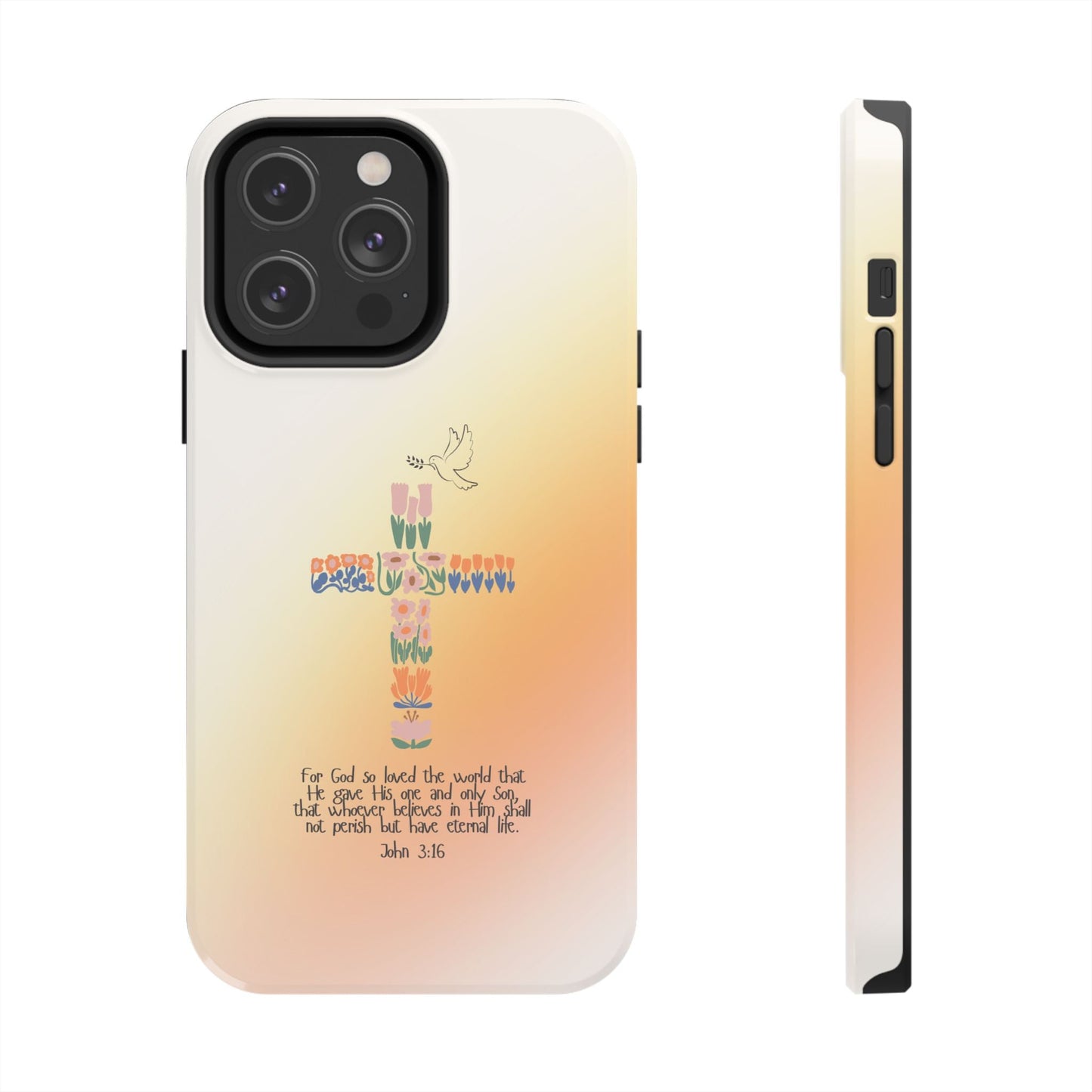 John 3:16 Floral Cross - iPhone Series Case - BOGO Cases