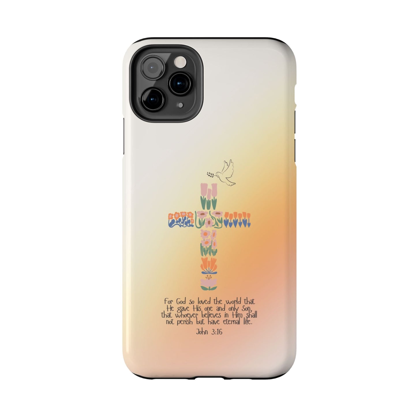 John 3:16 Floral Cross - iPhone Series Case - BOGO Cases