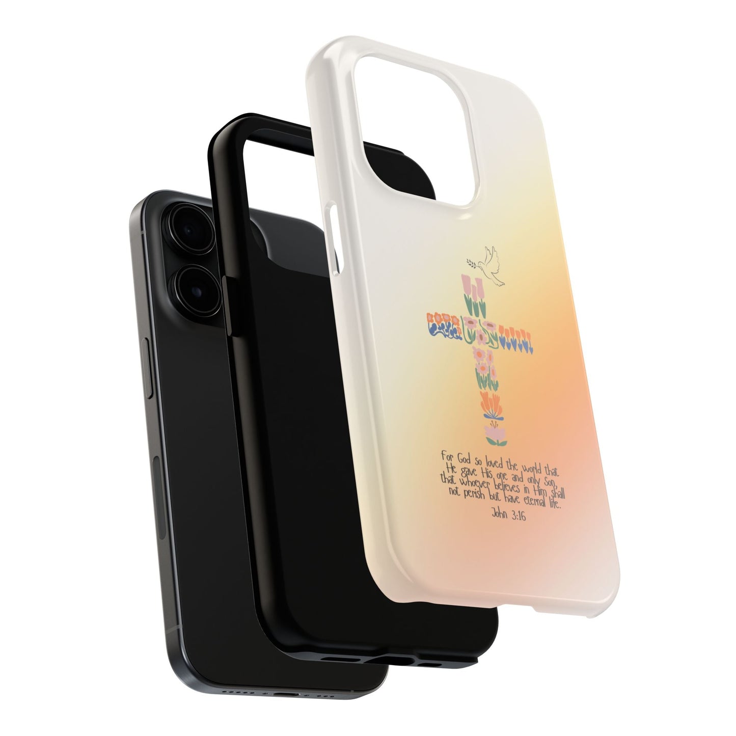 John 3:16 Floral Cross - iPhone Series Case - BOGO Cases