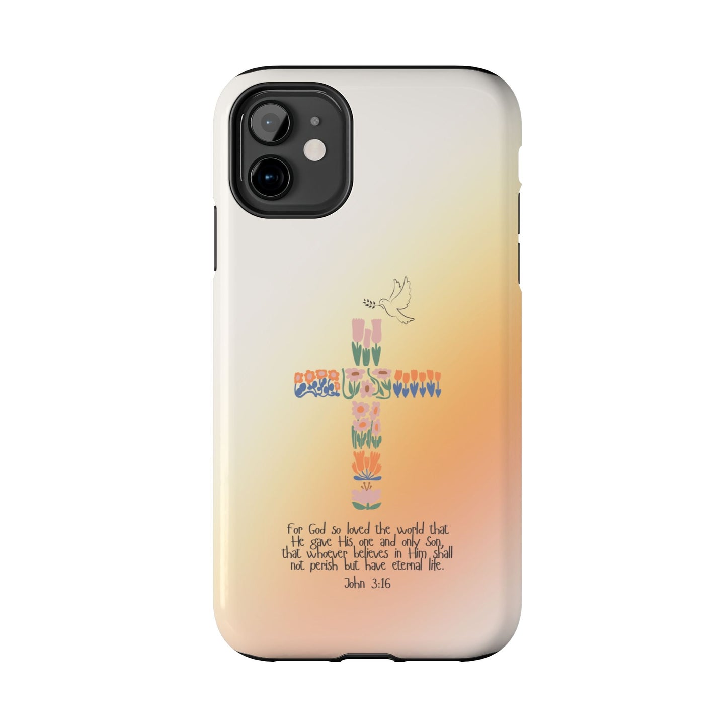 John 3:16 Floral Cross - iPhone Series Case - BOGO Cases