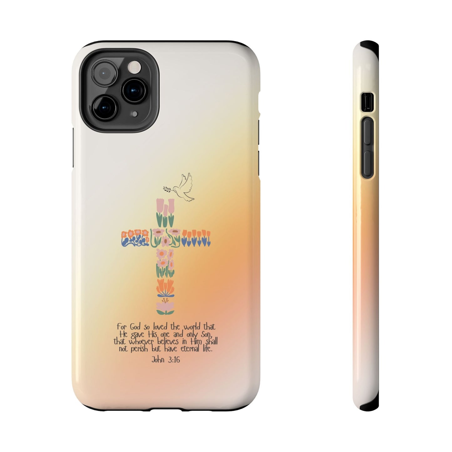 John 3:16 Floral Cross - iPhone Series Case - BOGO Cases