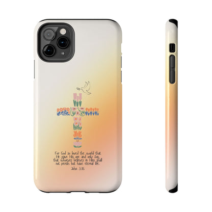 John 3:16 Floral Cross - iPhone Series Case - BOGO Cases