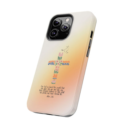 John 3:16 Floral Cross - iPhone Series Case - BOGO Cases