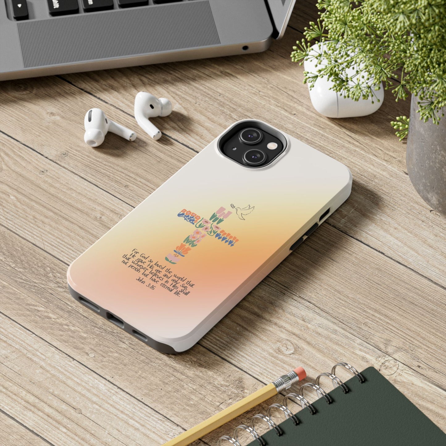John 3:16 Floral Cross - iPhone Series Case - BOGO Cases