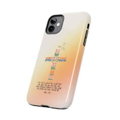John 3:16 Floral Cross - iPhone Series Case - BOGO Cases