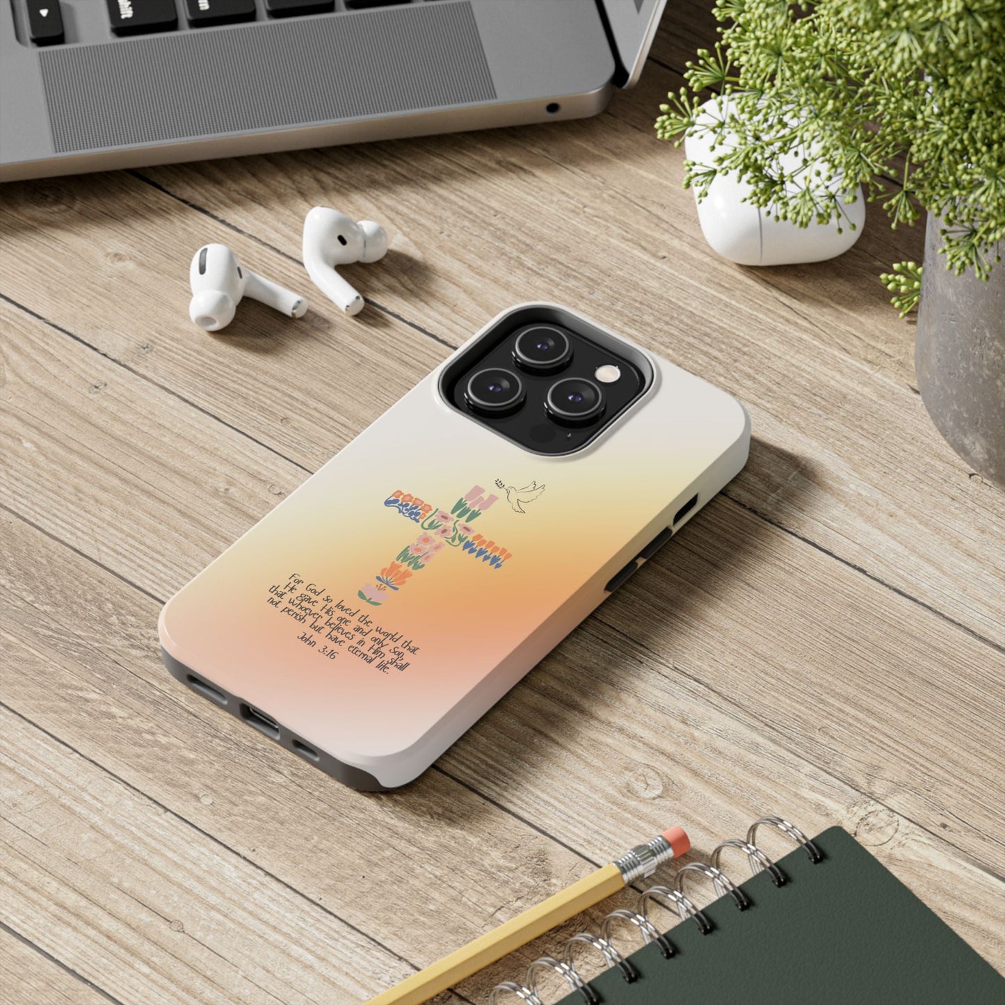 John 3:16 Floral Cross - iPhone Series Case - BOGO Cases