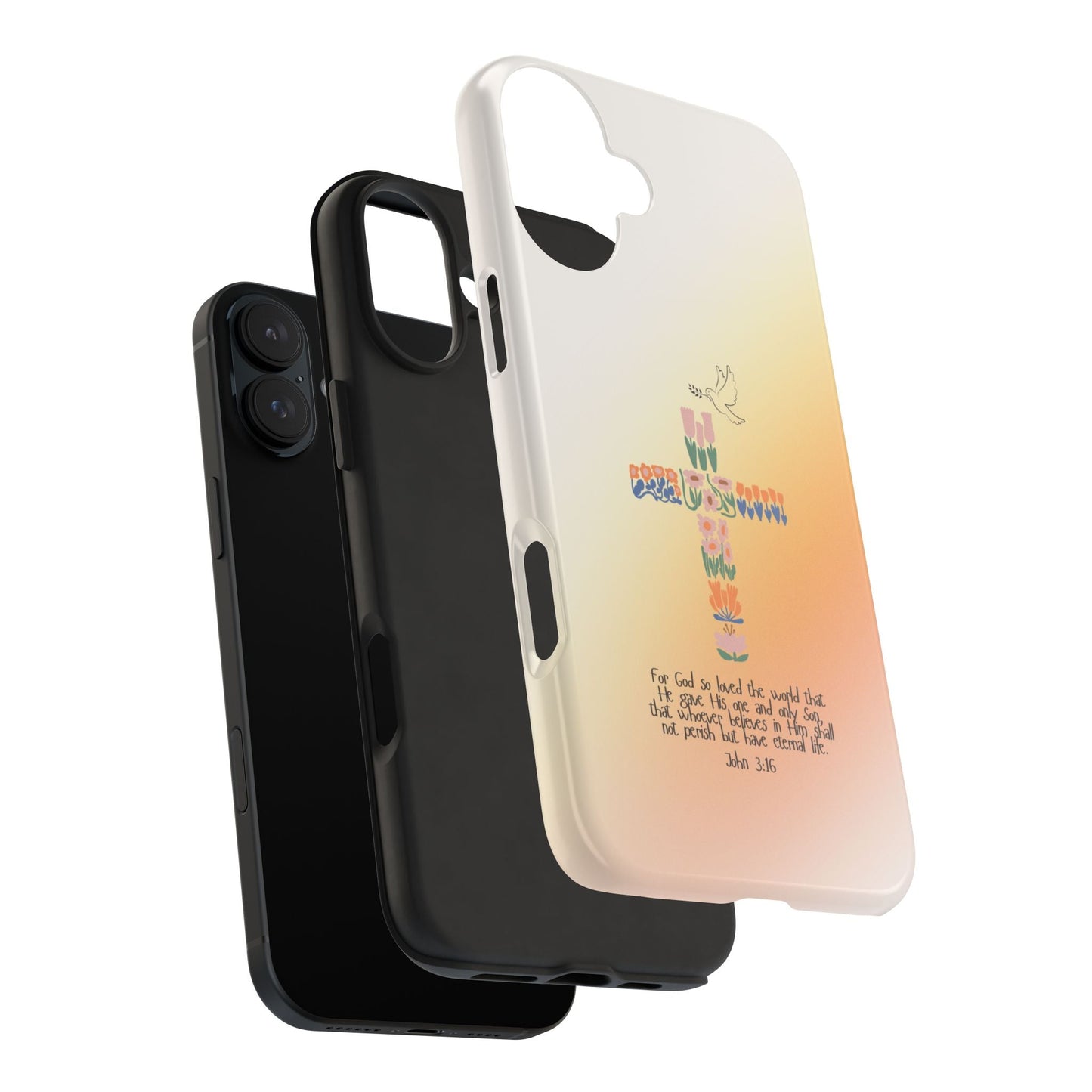 John 3:16 Floral Cross - iPhone Series Case - BOGO Cases