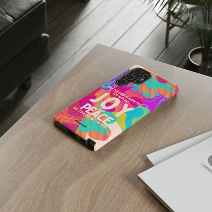 Joy and Peace Romans 15:13 Abstract Art - Samsung Galaxy Case - BOGO Cases