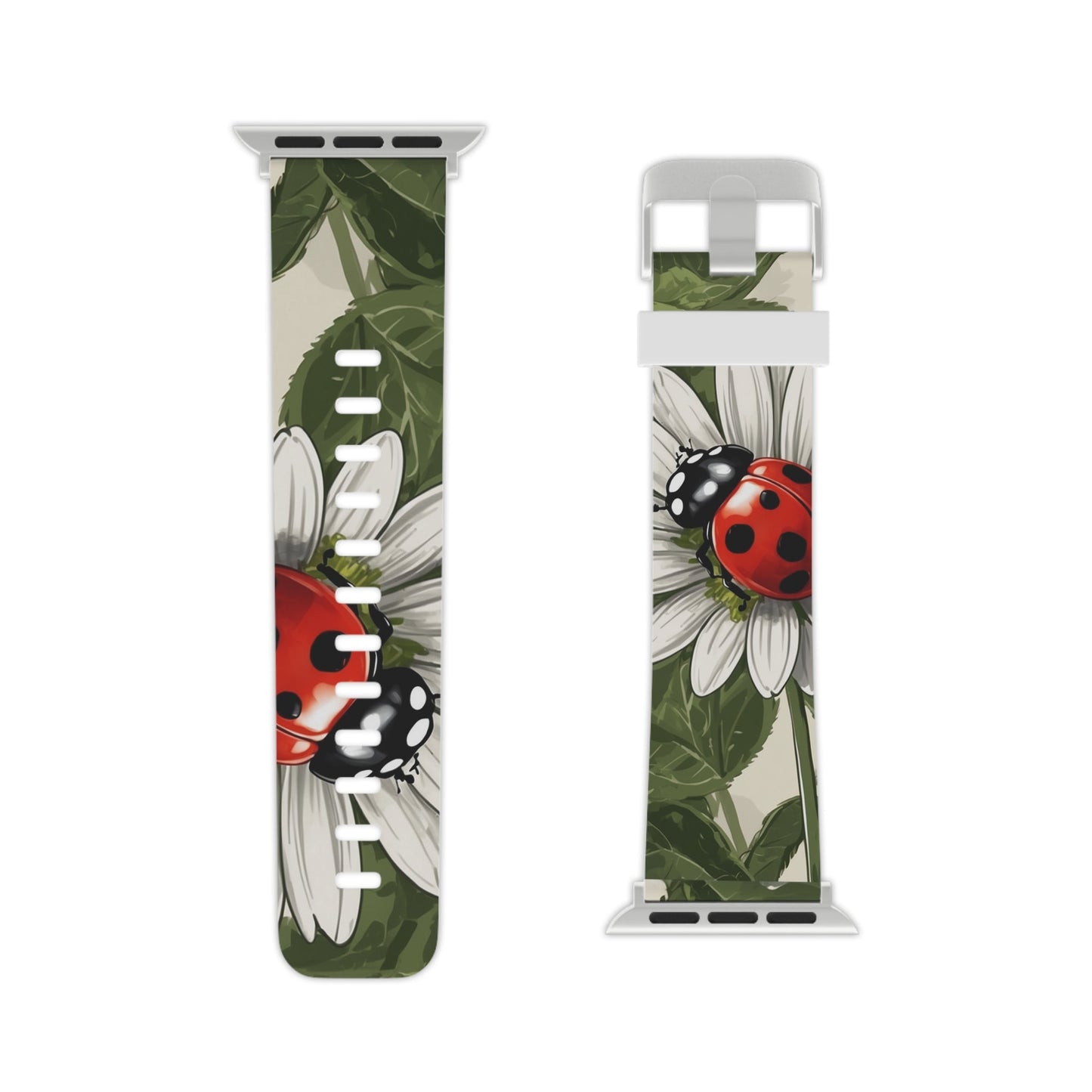 Ladybug & Daisy Garden Charm Apple Watch Band - BOGO Cases