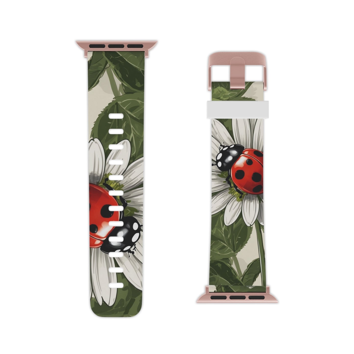 Ladybug & Daisy Garden Charm Apple Watch Band - BOGO Cases