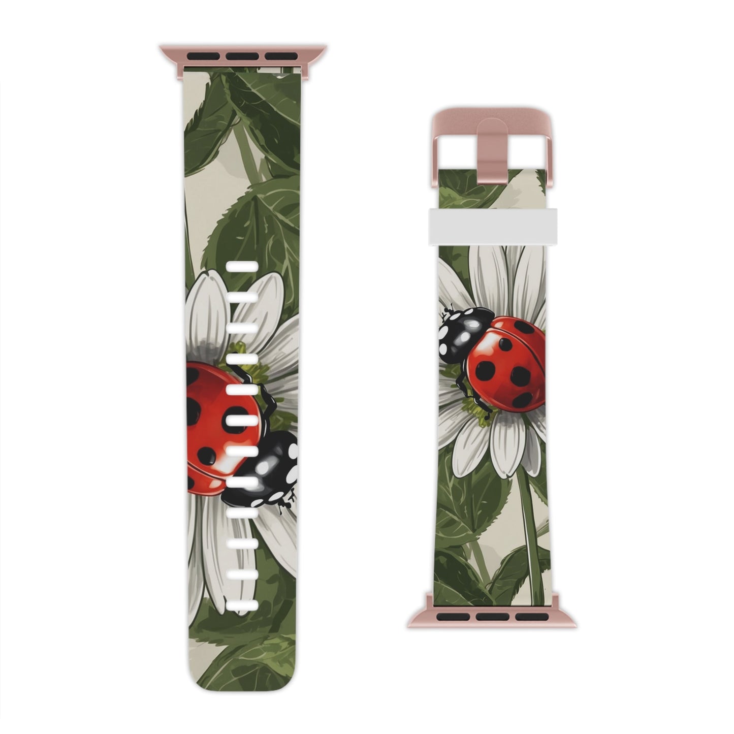 Ladybug & Daisy Garden Charm Apple Watch Band - BOGO Cases