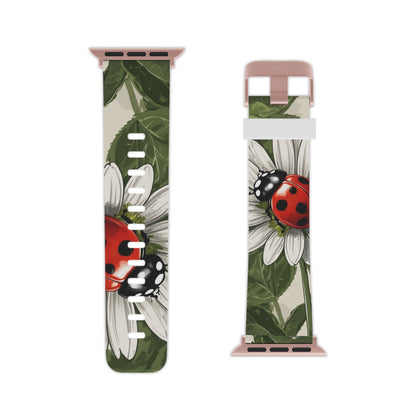 Ladybug & Daisy Garden Charm Apple Watch Band - BOGO Cases