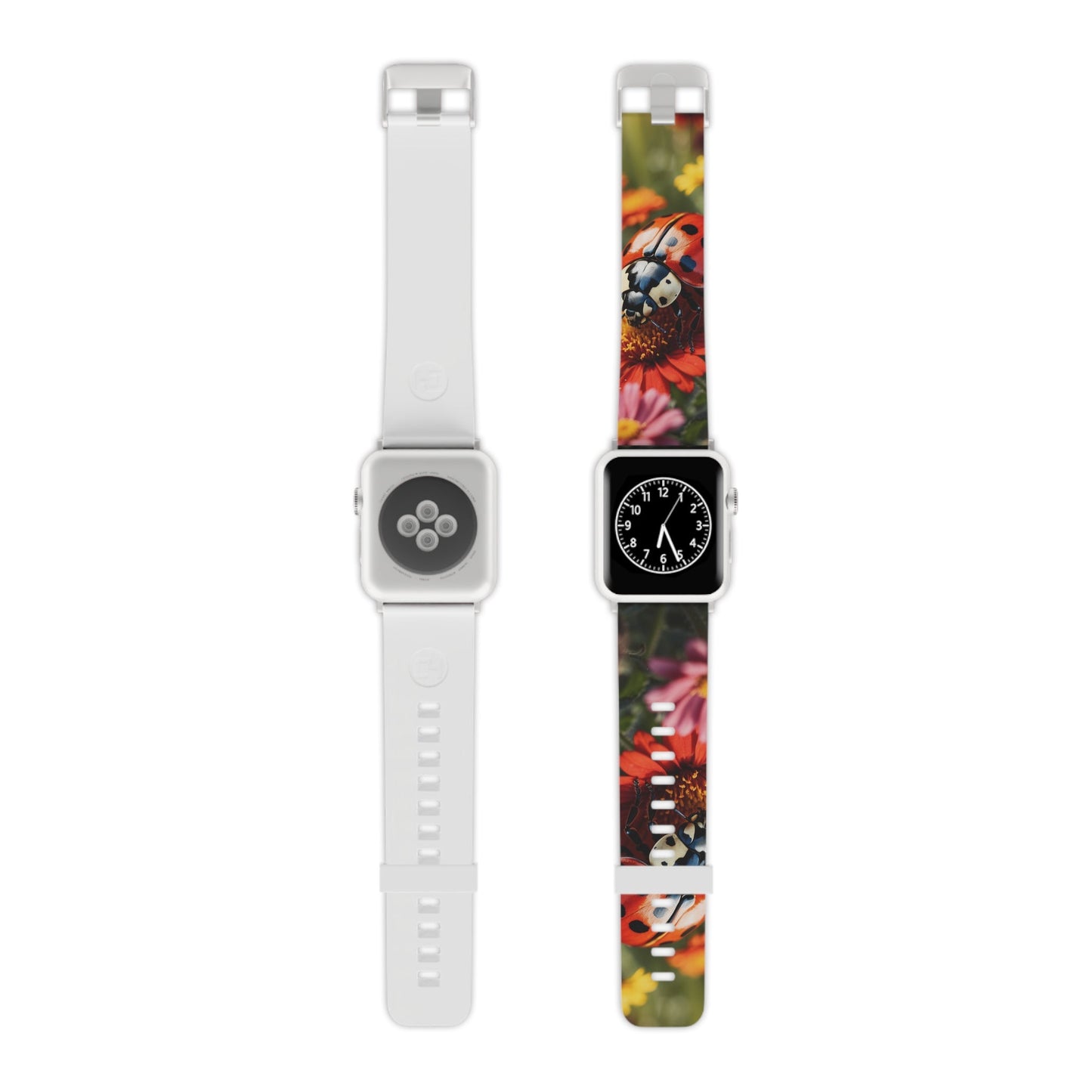 Ladybug on Orange Daisy Apple Watch Band - BOGO Cases